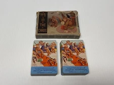 Vintage Lawson Wood Monkey Remembrance Redi-Slip Bridge Playing Cards Two Deck