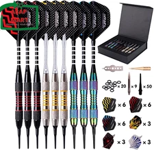 Turnart Darts Plastic Tip - Professional Soft Tip Darts Set for Electronic Dartb