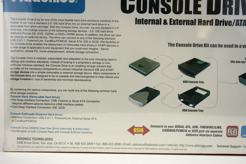 Addonics ATAPI Internal External Hard Drive Enclosure Console Drive Series - New - Image 3 of 4