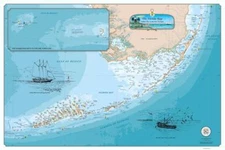 Original Florida Keys Map - Nautical Chart Art Poster Print