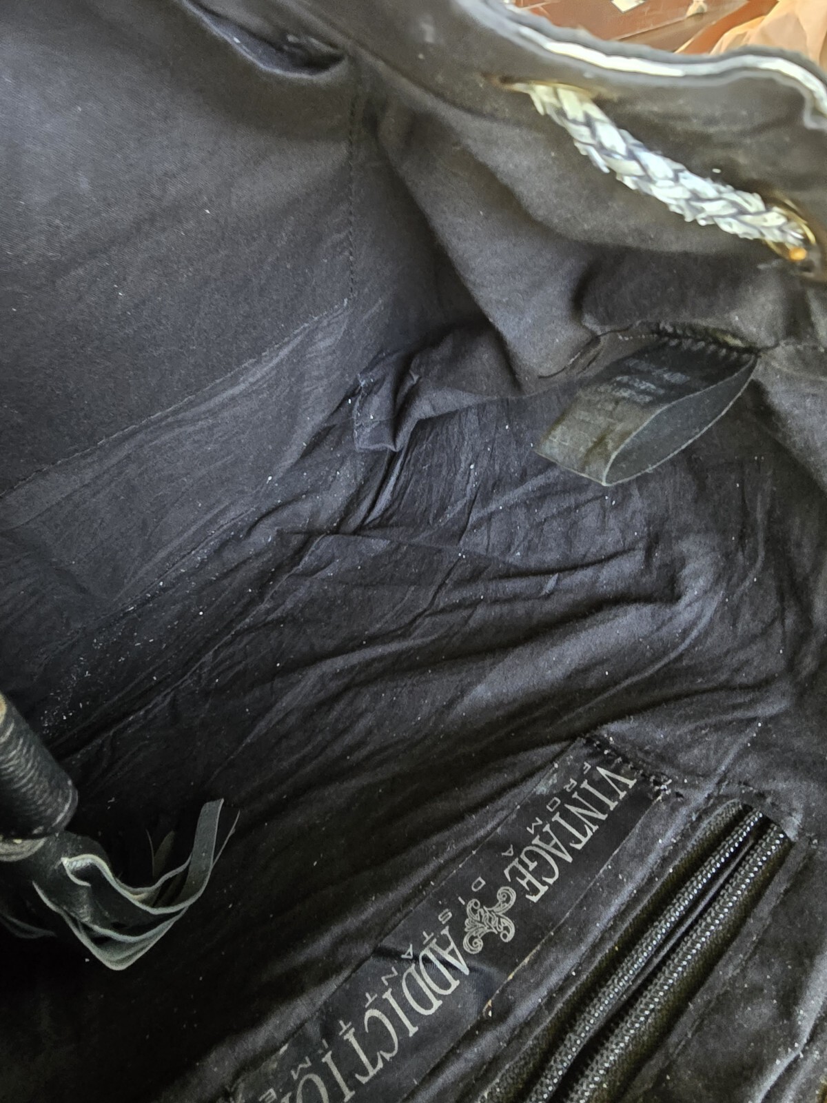 Vintage Addiction Patchwork Backpack Carry Bag Su… - image 6