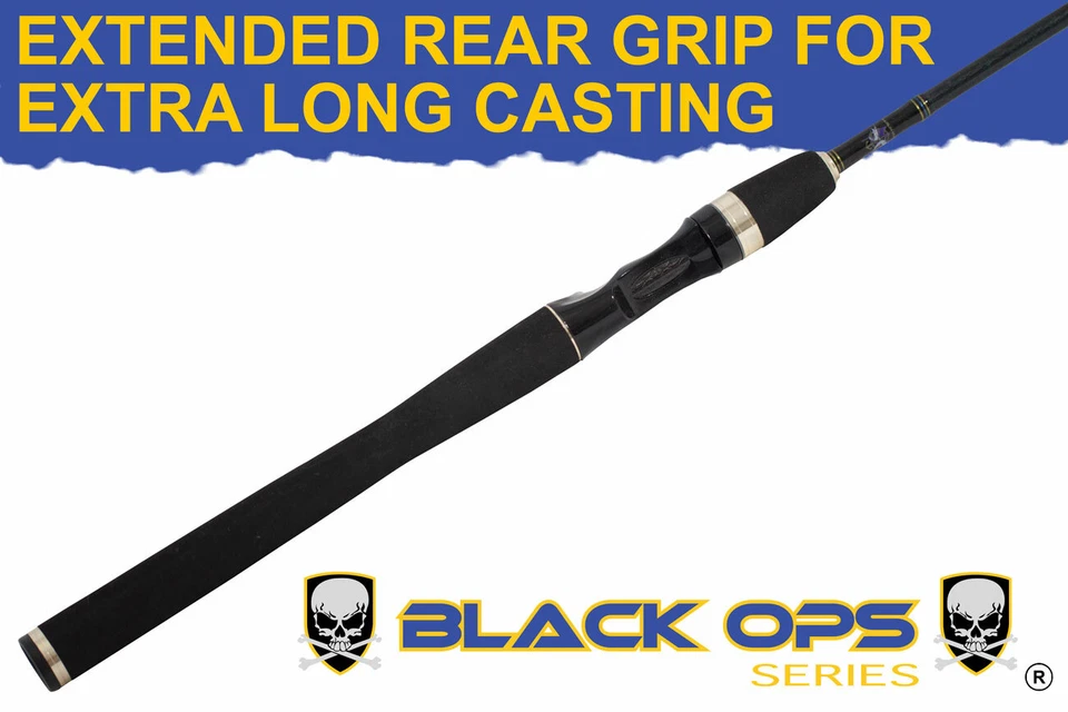 Caña de pescar Black-Ops Graphite 6’6’ Baitcast ideal para pargo, Bream, Whiting, etc. Foto 3 de 4