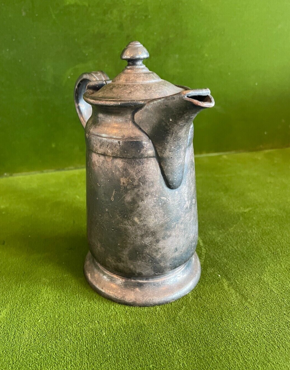 Antique Reed & Barton silver soldered 2800 1P Lidded Creamer 6