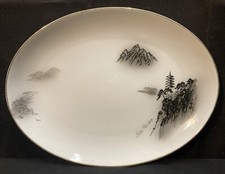Fukagawa Arita Landscape Pattern 903 Oval Serving Platter 12"