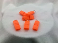 6 Pack - 135 dB EMERGENCY Whistles! LOUD! High Visibility Safety Orange Survival