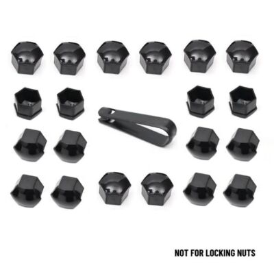 Black Wheel Nut Bolt Covers 21mm for Infiniti G37 Cabrio 2009-2013