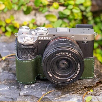 New Retro Genuine Leather Handmade Camera Half Case Bag Cover For Sony A7C2/A7CR