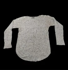 Design History デザインヒストリー グレー軽量長袖プルオーバーセーター女性サイズ 中くらい 