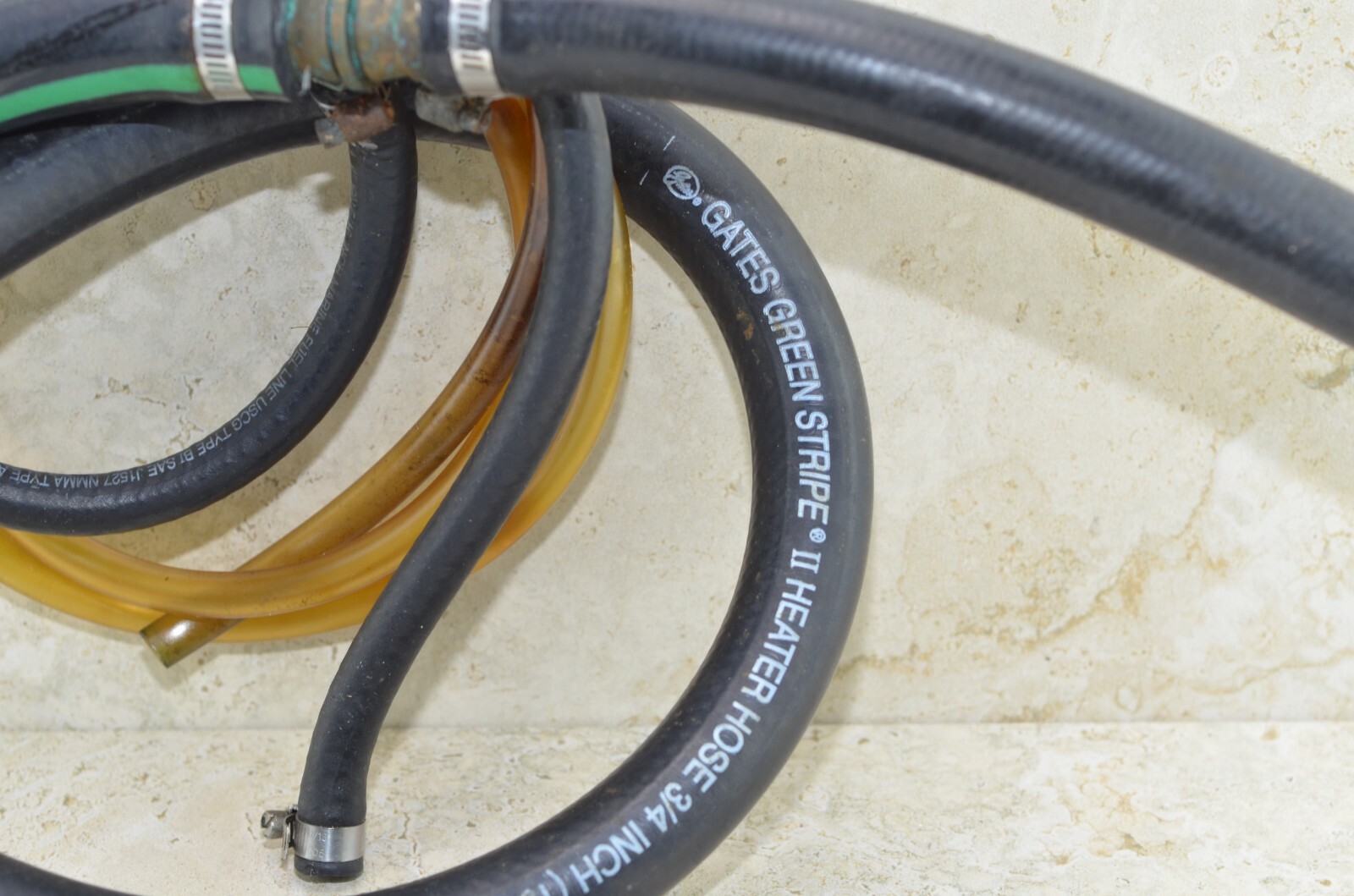 01 Seadoo GTX DI Gates Green Stripe Heater Hose 3/4 inch, 5/16 Marine