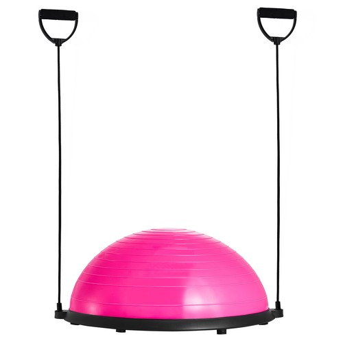 VEVOR 23" Half Exercise Ball Trainer Yoga Balance Stability Ball Resistance Band - Picture 11 of 12