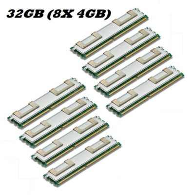 8x 4GB 32GB RAM für DELL Precision T7400 FB DIMM DDR2 Speicher Fully Buffered