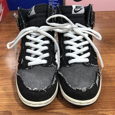 Nike Dunk Hi Black Denim 312423-001 Size 11 | eBay Nike Dunk Hi Black Denim 312423-001 Size 11 | eBay