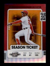 JUAN SOTO 2021 CONTENDERS OPTIC #72 SEASON TICKET ORANGE PARALLEL #24/49 BF2082