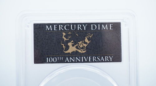 2016-W 1/10 oz 24k Gold Mercury Dime PCGS SP70 100th Anniversary First St- C1719 - Picture 6 of 6