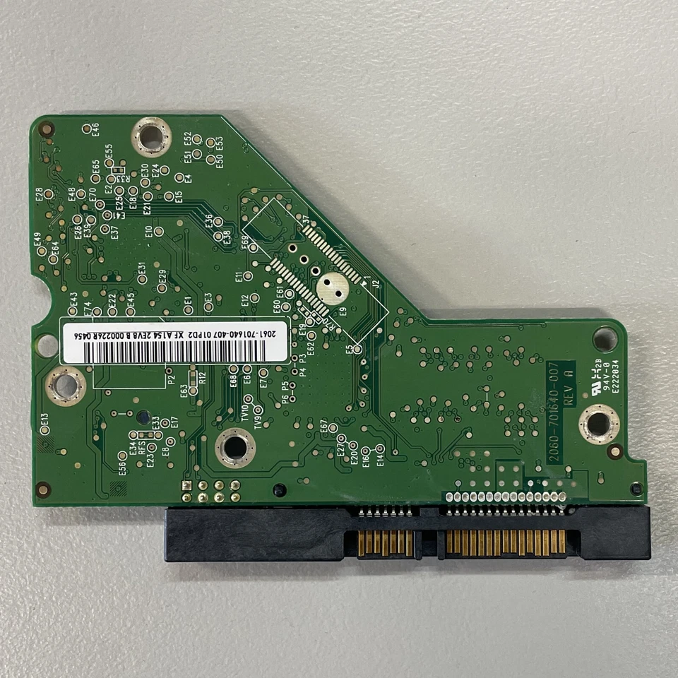 WD WD10EADS-11M2B2 3.5" 2 TB SATA HDD PCB Board 2060-701640-007 REV A R/N 701640 - Image 3 of 4