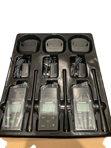 SAMCOM 2-Way Radios With Charging Base Pack Of 9 Long Travel Communication - Zdjęcie 6 z 8