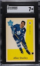 Allan Stanley 1959-60 Parkhurst NHL Card #44- SGC Graded 7 NM (Maple Leafs)