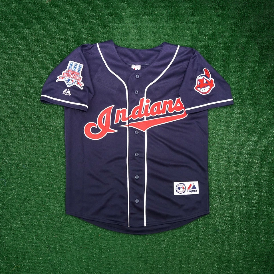 Manny Ramirez 1997 Cleveland Indians Men's Alt Blue Jersey w/ All Star Patch - Image 2 of 4