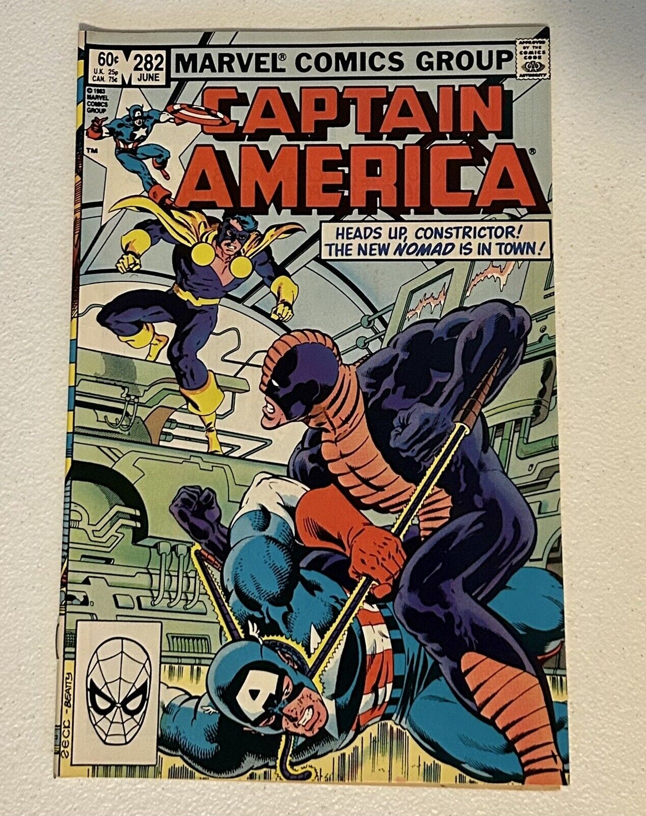 🔑CAPTAIN AMERICA #282 (1983) 1ST JACK MONROE AS NOMAD SEE PICS!