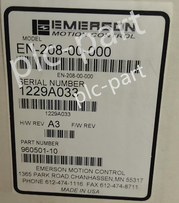 New Emerson Control Techniques EN-208-00-000 Servo Drive DHL Expedited Shipping