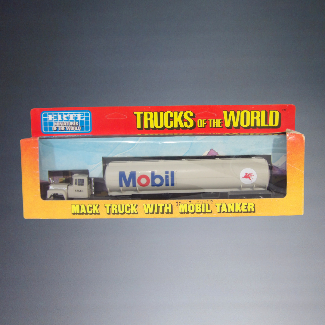 ERTL MINIATURES OF THE WORLD MACK TRUCK+MOBIL TANKER TRUCKS OF THE WORLD #1443