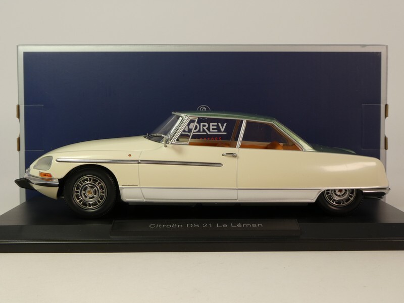 Miniature Norev Citroën DS 21 Le Léman 1968 - Ivoire Et Vert Métal - 1/18e