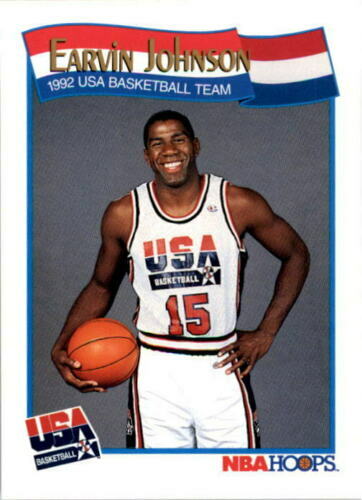 1991-92 Hoops Basketball: #578 EARVIN (MAGIC) JOHNSON USA Basketball  Team