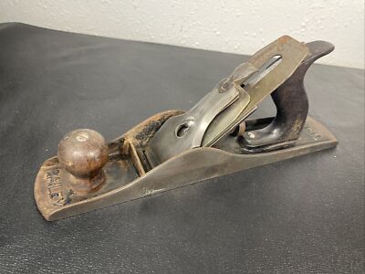 Vintage Stanley BAILEY No. 5 Wood Plane Type 10 1907-1909 Corrugated 2 Pat Dates