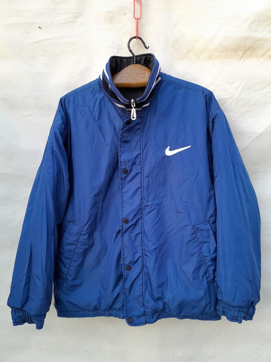 Vintage Nike Reversible Jacket Mens Medium Black Blue Padded Vintage Nike Reversible Jacket Mens Medium Black Blue Padded