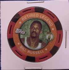 Bill Russell Celtics  2005-06 Topps Chips Red and Black Rim Legend