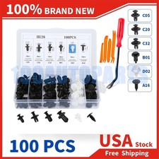 For Ford 105pcs Bumper Clips Fender Trim Push Pin Rivet Fastener Panel Wboxb For Ford 105pcs Bumper Clips Fender Trim Push Pin Rivet Fastener Panel Wboxb
