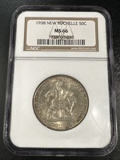 1938 New Rochelle NY NGC MS66 BU Commemorative Half Dollar