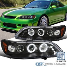 Fits 1998-2002 Honda Accord 24dr Led Halo Projector Headlights Head Lamps 98-02