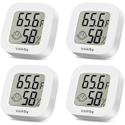 Indoor Thermometer 4Pack, Humidity Gauge Meter Digital Hygrometer Room Thermomet