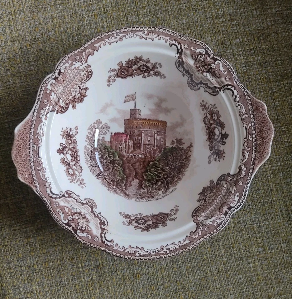 Unterteil Ragout Terrine Johnson Bros Old Britain Castles braun