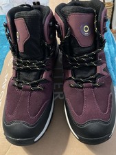 Brand New Hotter Storm Wine Boots Size 7 Suede Waterproof