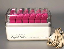 Clairol Quick Lift Heated Styling Clips L-12 Pink Vtg 90s TESTED