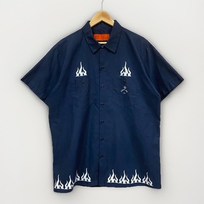 Vintage Toxic Ink Co Shirt Herren XL Dickies Industrial 90s Tribal Flame Tattoo 