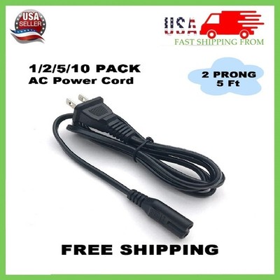 AC Power Cord 2 Prong Power cord For Xbox Series X/ S, Sony PS5 / PS4 Slim LOT