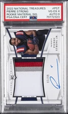 2022 NATIONAL TREASURES RC MAT SIG #PST PIERRE STRONG JR. 83/99 PSA 4 AUTO 9