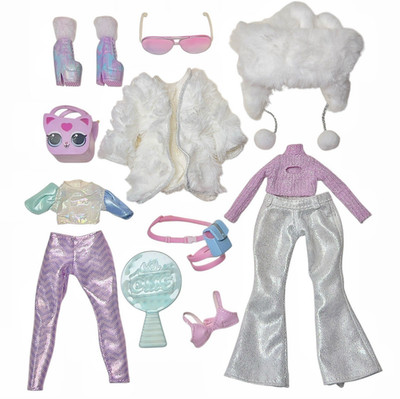 Lol Omg Candylicious Snowlicious Doll Fur Boots Coat Hat Silver Pants Pink Top