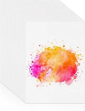 30 Sheets Watercolor Paper 8.5 x 11, 140 lb/300 GSM Cold Press white 