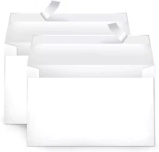 A9 Blank Invitation Envelopes with Peel &Seal Closure 5-34 x 8-34 Inches White