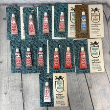 Vintage Amaco Rub 'N Buff Lot Of 12 Tubes Wax Varying Colors