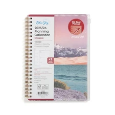 Blue Sky 2025-2026 Weekly and Monthly Academic Year Planner Calendar, July 20...