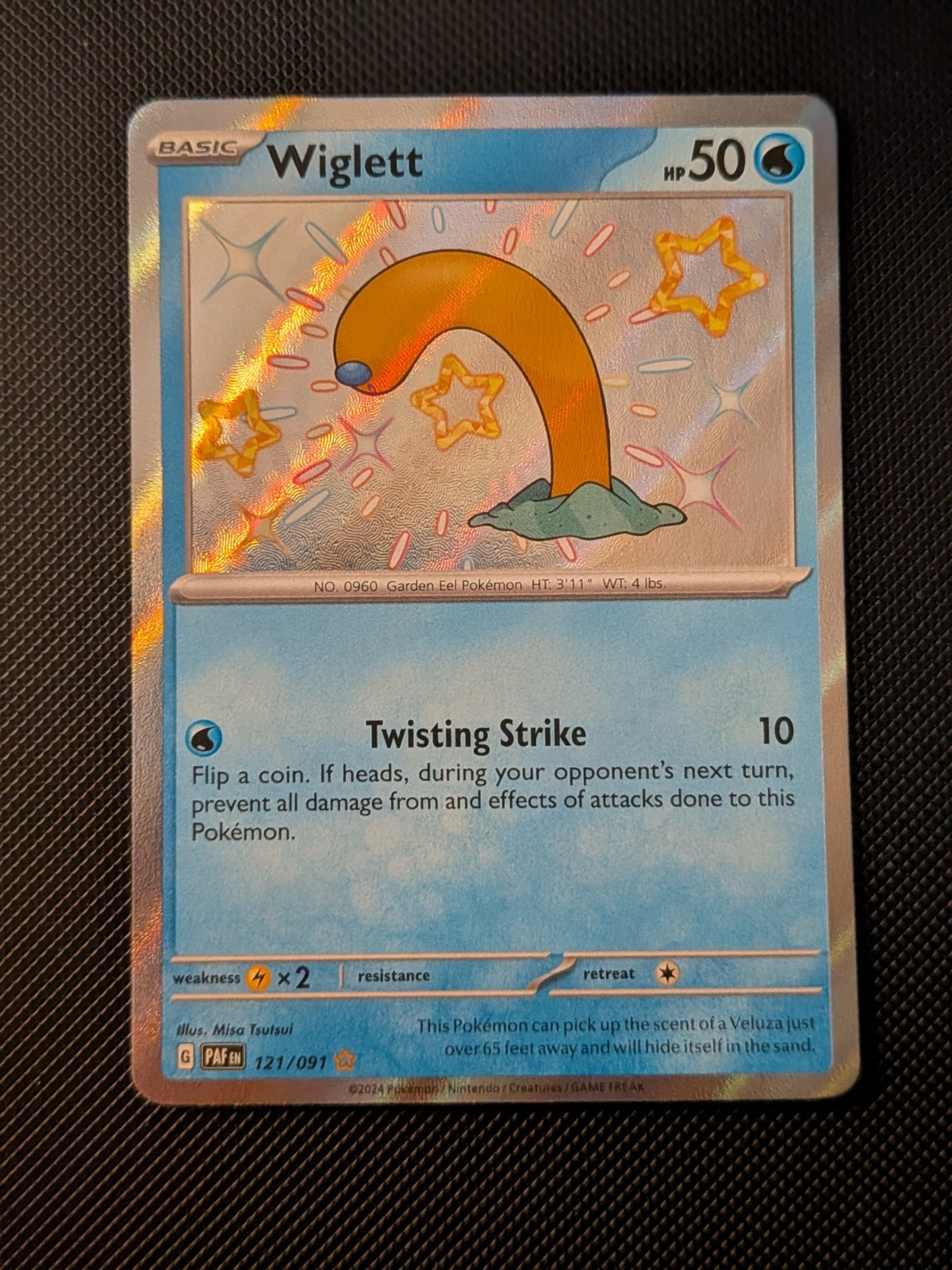 Pokémon TCG Wiglett Paldean Fates Shiny Rare 121/091 NM