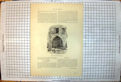 Altes Haus Robert Browning lebte in Asolo Ziege Hühner Art Journal 1890 19.