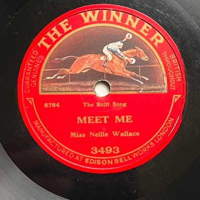 MUSIC HALL: NELLIE WALLACE  MEET ME/ THREE CHEERS...  1920 WINNER 78 EE+