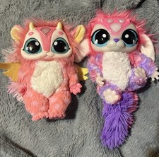 2 Magic Mixies Interactive 6.5" Pink Plush Dolls Lights Sounds Work Tested
