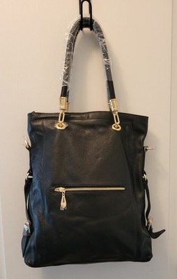 Kristen Bell for Erica Anenburg Large Black Leather Sutton Tote NWOT